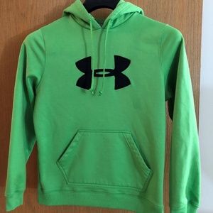 UNDER ARMOUR WOMENS XS HOODIE, GREEN LIME,